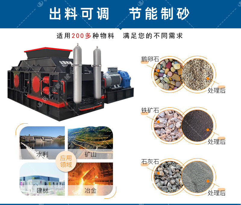 液壓對輥破碎機(jī)-大型對輥破碎機(jī)價(jià)格-全自動液壓對輥制砂機(jī)視頻圖片/原理參數(shù)